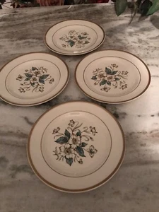 4 Vtg Edwin M Knowles Carolina Dogwood Bread/butter Plates 1948s No Chips/mark - Picture 1 of 3
