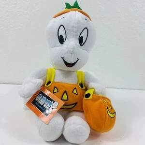 Casper The Friendly Ghost Halloween Jack-O-Lantern Costume Stuffed Plush 2005 9" - Picture 1 of 12