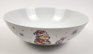 Disney Winnie The Pooh Cuenco para Servir Plato de Merienda Grande Navidad Invierno Eeyore - Imagen 1 de 12
