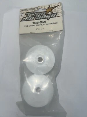 Team Durango DEX210 2WD Buggy White Dish Front Wheels (Rims) TDRTD510020 - Image 1 of 2
