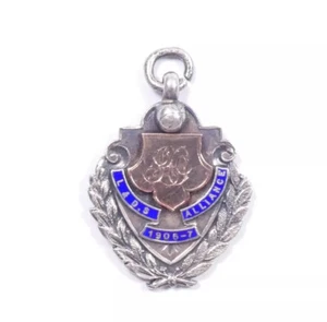 Antigua Medalla Eduardiana Albert Plata Esterlina y Esmalte Alianza L&D.S 1906 HM - Imagen 1 de 7