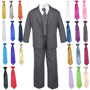 6 PIEZAS Traje Corbata Satinada Extra Satinada Boda Formal Boda Niño Niños Niños Adolescentes 4T-20 - Imagen 1 de 97