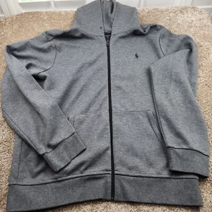 Polo Ralph Lauren Hoodie Mens XL Gray Pony Full Zip Sweatshirt Performance - Picture 1 of 7