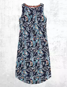 Ex White Stuff Women’s V-Neck Midi Dress in Navy/Multi - Picture 1 of 5