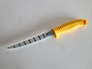 Danco Fillet Knife 6" Stainless Steel 6" High Visibility Yellow Handle Free Ship - Picture 1 of 6