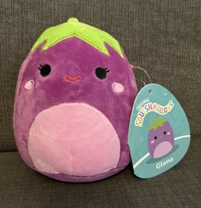 New NWT Squishmallow 5” Glena Eggplant Soft Purple Veggie Plush - Picture 1 of 2