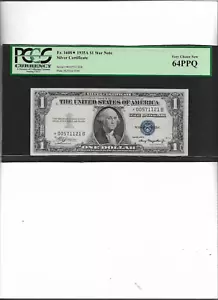 SILVER CERTIFICATE FR . 1608 1935A $1 STAR NOTE GEM NEW 64PPQ - Picture 1 of 2