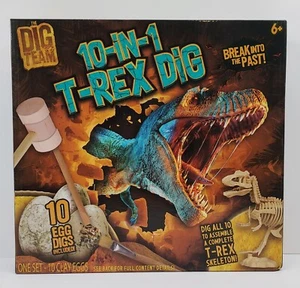 Dig Team 10 in 1 T-Rex Dinosaur Dig Learning Activity 10 Egg Digs - Homeschool - Picture 1 of 2