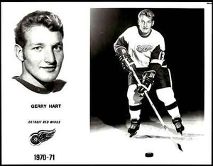1970-71 DETROIT RED WINGS PRESS PHOTO MEDIA RARE 8X10 GERRY HART
