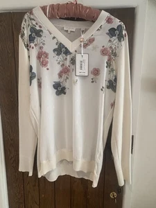 Ted Baker Woven Knit Top Size 4 - Picture 1 of 7