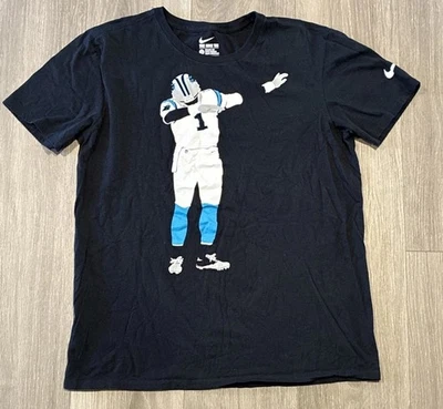 Camiseta Nike Tee Cam Newton Carolina Panthers Dab Negra Para Hombre Talla Grande” Foto 1 de 4