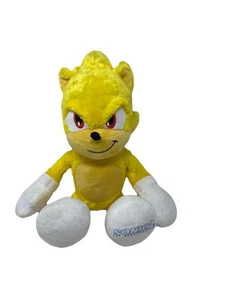 RARE Sonic The Hedgehog 2 Build A Bear Super Sonic Yellow Plush Stuffed 17" BAB - Picture 1 of 6