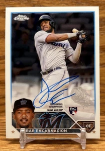 Autógrafo de novato Jerar Encarnación | 2023 Topps Chrome Marlins SF GIANTS - Imagen 1 de 2