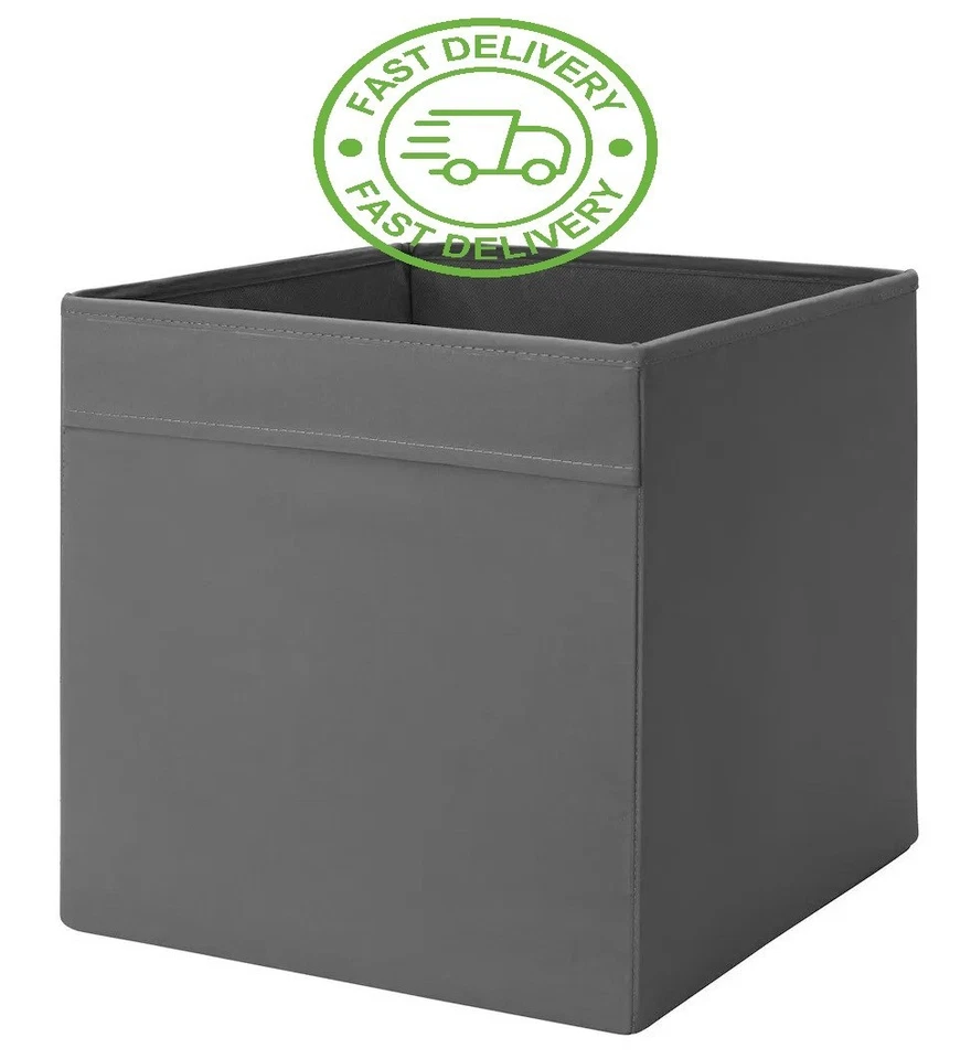 4 X GREY IKEA STORAGE BOX REGNBROMS AFTONSPARV KALLAX INSERTS DRONA ALL COLOURS - Image 1 of 4