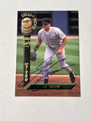 J.T. SNOW SIGNATURE ROOKIES AUTOGRAPH AUTO RC SP #ED YANKEES ANGELS GIANTS - Image 1 of 2