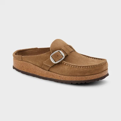 HOT SALE Birkenstock Buckley Taupe Gray Suede Leather Clog Women’s EU 37 / US 6 - Image 1 of 4