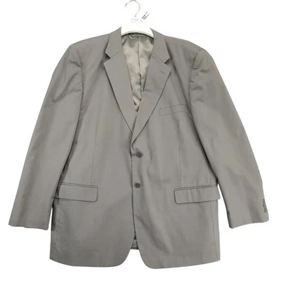 Jeffrey Banks Mark Perfect Poplin Taupe Blazer Men's 50L Sports Coat Suit Jacket - Image 1 of 4