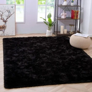 Fluffy Rug Ultra Soft Shaggy Carpet For Bedroom Living Room Big Area Rugs New [ - Picture 1 of 35