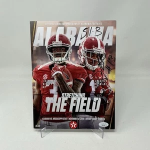 Programma calcio ArDarius Stewart autografato Alabama Crimson Tide JSA COA - Foto 1 di 4
