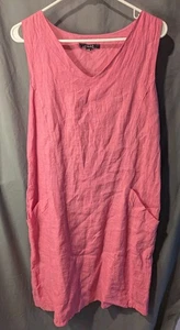 Charlie b Woman's Medium Linen Dress Pink - Picture 1 of 3