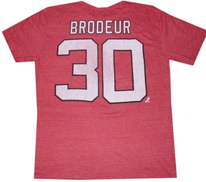 Martin Brodeur New Jersey Devils  Throwback Tri Blend Slim Fit Shirt Tags - Picture 1 of 4