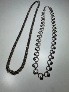 800 + 835 SILBER 2 Stk HALSKETTE 28,4 g Silberschmuck Gliederketten Necklace - Picture 1 of 6