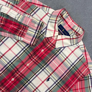 Ralph Lauren Shirt Men's Large Multicolor Red Plaid Long Sleeve Button Up Pony* - Picture 1 of 14