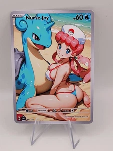 Nurse Joy Waifu Full Art Custom Trading Card Fan Art Goddess ACG - Picture 1 of 1