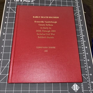 Early Death Records Evansville Vanderburgh County 1990 Tenbarge - Imagen 1 de 11