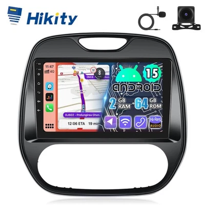 9" CarPlay Android15 Autoradio Für Renault Captur 2013-2019 GPS Navi WIFI RDS BT - Bild 1 von 4