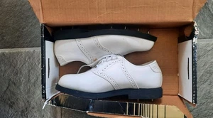 Footjoy Greenjoys womens Golf Shoes Size 7 boxed white brouge - Picture 1 of 10