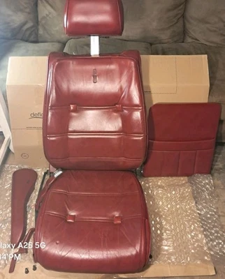1984-1989 LINCOLN MARK VII Original Red Leather Seat PASSENGER SIDE ( NO TRACK) - Image 1 of 4