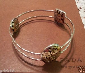 Brazalete Brazalete Silpada Plata de Ley, Bronce "Novela Romance" B2415 ¡Nuevo! - Imagen 1 de 5