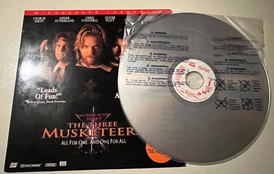 The Three Musketeers(Laserdisc Movie)Complete~C.Sheen,K.Sutherland~Widescreen-+ - Imagem 1 de 3