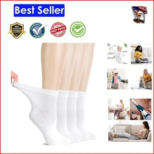 Luxuriously Soft Diabetic Ankle Socks for Women - Wide Top, Seamless Toe, 4 P... - Picture 1 of 9