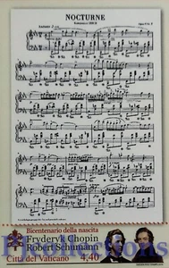 3785-VATICANO-VATICAN CITY 2010 FRYDERYK CHOPIN E ROBERT SHUMANN € 4,40 MNH - Bild 1 von 1