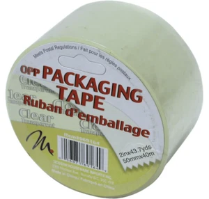 Cinta de embalaje transparente transparente, cumple con las regulaciones postales de Canadá, 2"x43,7 yardas - Imagen 1 de 1