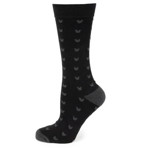Disney Mickey Mouse Silhouette Motif Black Men's One Size Crew Socks - Picture 1 of 1