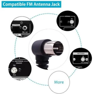 FM Antenna 75 Ohm F Type Male Plug-For Home Radio Stereo Receiver Signal↑ S5Q3 - Picture 1 of 12