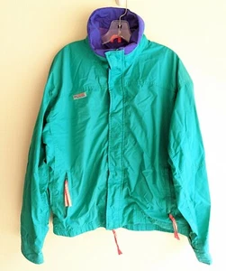Vintage Columbia Bugaboo Men's Coat Jacket Teal Purple SZ Medium Teal 90s VTG - Picture 1 of 12