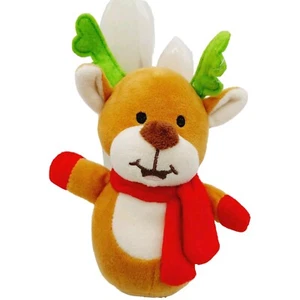 Christmas Reindeer Sound N Light Plush Stuffed Animal Plays Jingle Bells 6" - Picture 1 of 5