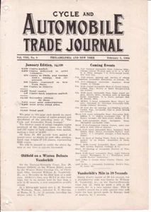 Artículo original del 1 de febrero de 1904 Barney Oldfield Daytona/Winton beat Mercedes - Imagen 1 de 1