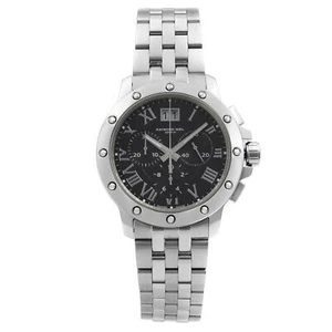 Raymond Weil Tango Chronograph Steel Black Dial Quartz Mens Watch 4899-ST-00208 - Picture 1 of 6