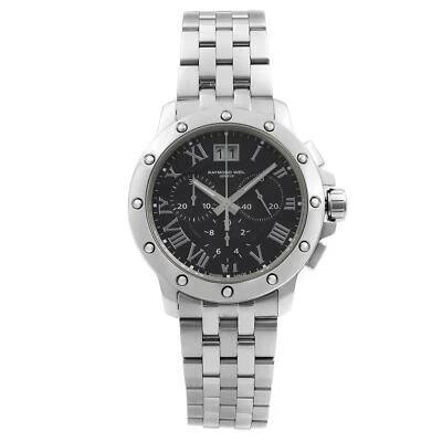 Raymond Weil Tango Chronograph Steel Black Dial Quartz Mens Watch 4899-ST-00208 - Image 1 of 4