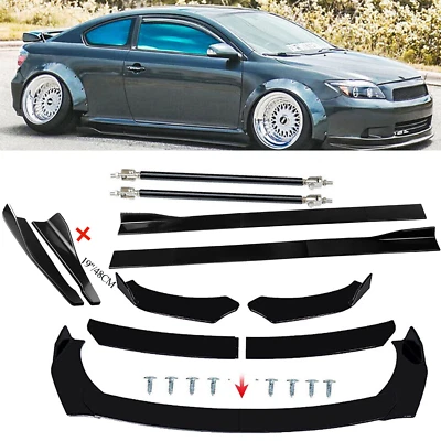 Front Bumper Rear Lip Splitter Spoiler Diffuser For Scion TC 2005-2016 Glossy Foto 1 de 4