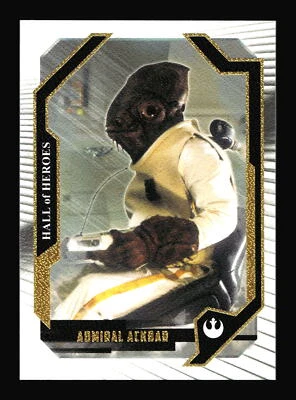 Admiral Ackbar /99 2017 Topps Star Wars Masterwork HH-10 Gold Tinted Metal Card - Image 1 of 2