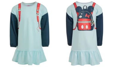 Disney Little Girls Mickey & Minnie Mouse Backpack Dress Blue Size 5 MSRP:$40.00 - Image 1 of 3