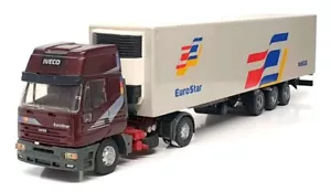 Eligor 1/43 Scale EL003 - Iveco Truck & Trailer (Eurostar) Maroon/Grey - Picture 1 of 5