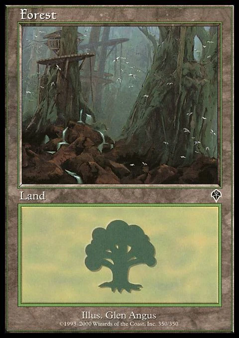 4x Forest (350) ~ Heavily Played Invasion MTG Magic x4 4 UltimateMTG Playset Lan - Image 1 of 1