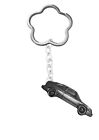 Ref228 Sab 9.3 Convertible Silver Flat On A Very Strong Cloud / Flower Keyring
